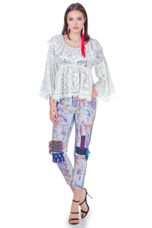 Bluza dantela alba freeshipping - Liza Panait Online Boutique